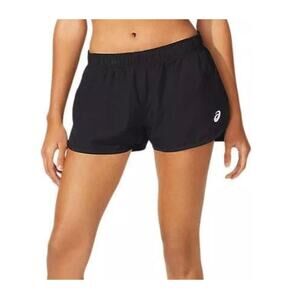 ASICS Core Split Womens Black Quick Dry Build In Brief Running Athletic Shorts S